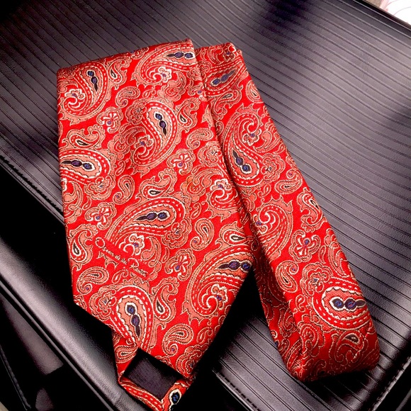Oscar de la Renta Paisley Tie Vintage